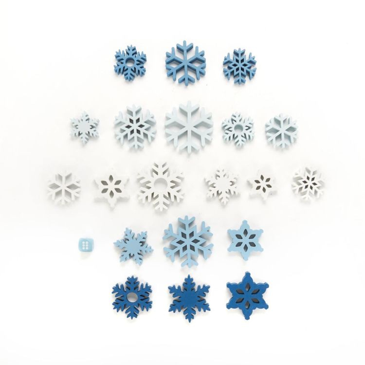 Balvi Stapelspel Snowflakes hout (Blauw) - Panache (Koksijde)