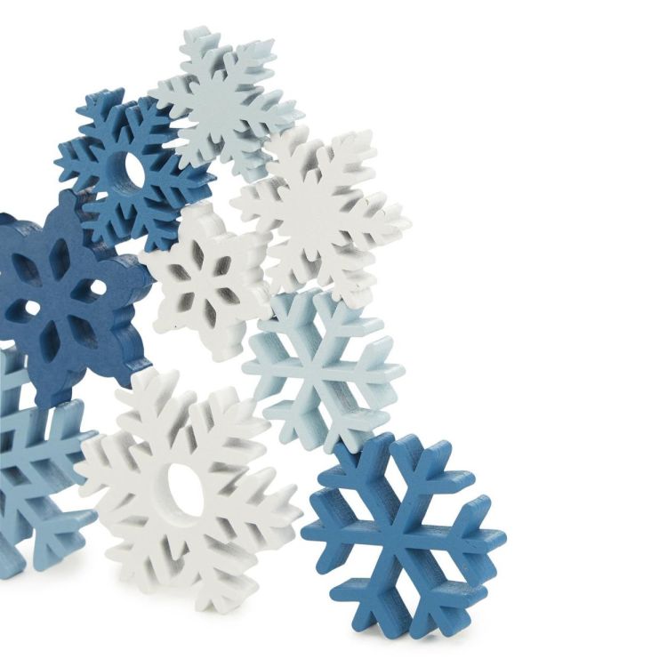Balvi Stapelspel Snowflakes hout (Blauw) - Panache (Koksijde)