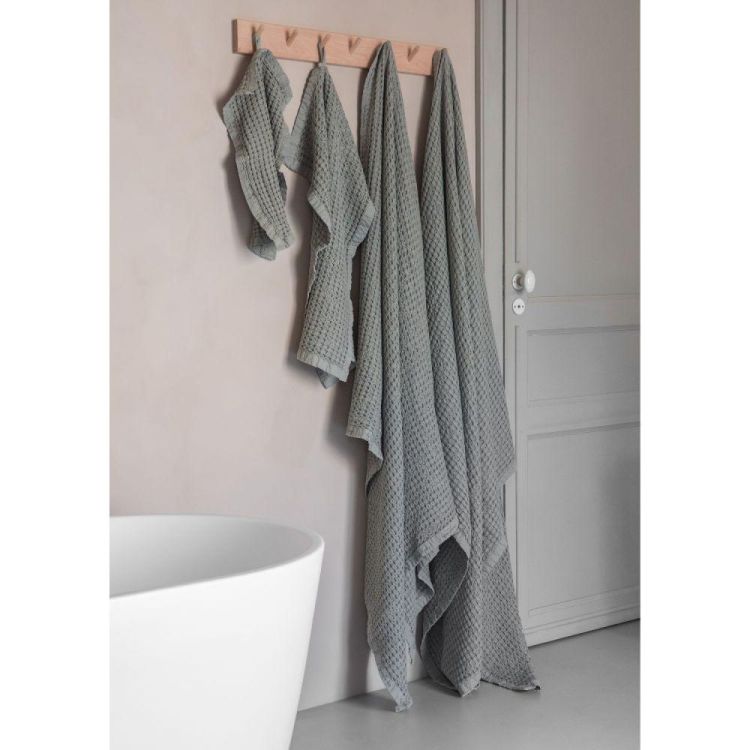 Bed and Philosophy Handdoek Mireille Eucalyptus 50x70cm wafelkatoen (Eucalyptus) - Panache (Koksijde)