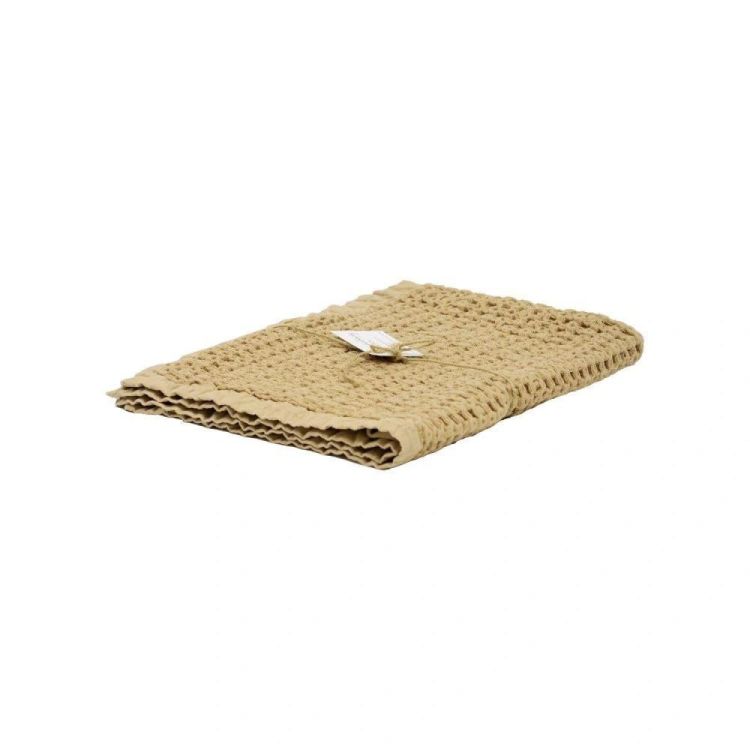 Bed and Philosophy Serviette Mireille Eucalyptus 50x70cm nid d'abeille (Savane) - Panache (Koksijde)