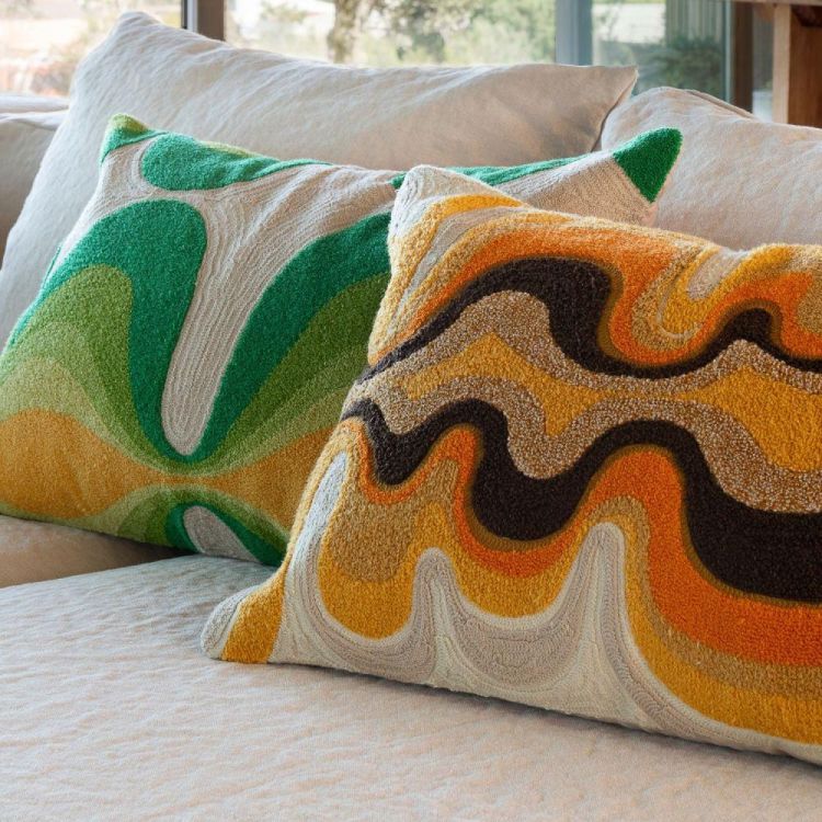 Bed and Philosophy Coussin Cosmo Curcuma 40x60cm + garniture (Curcuma) - Panache (Koksijde)