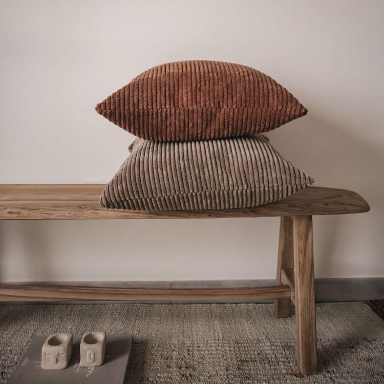 Bed and Philosophy Kussen Loom Cinnamon 50x50cm + vulling (Cinnamon) - Panache (Koksijde)