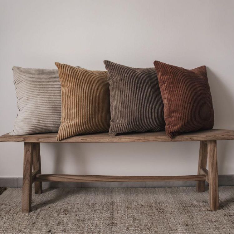 Bed and Philosophy Kussen Loom Cinnamon 50x50cm + vulling (Cinnamon) - Panache (Koksijde)