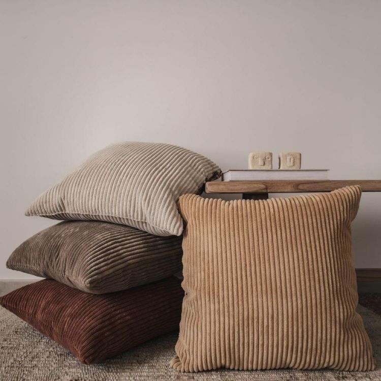 Bed and Philosophy Kussen Loom Cinnamon 50x50cm + vulling (Cinnamon) - Panache (Koksijde)