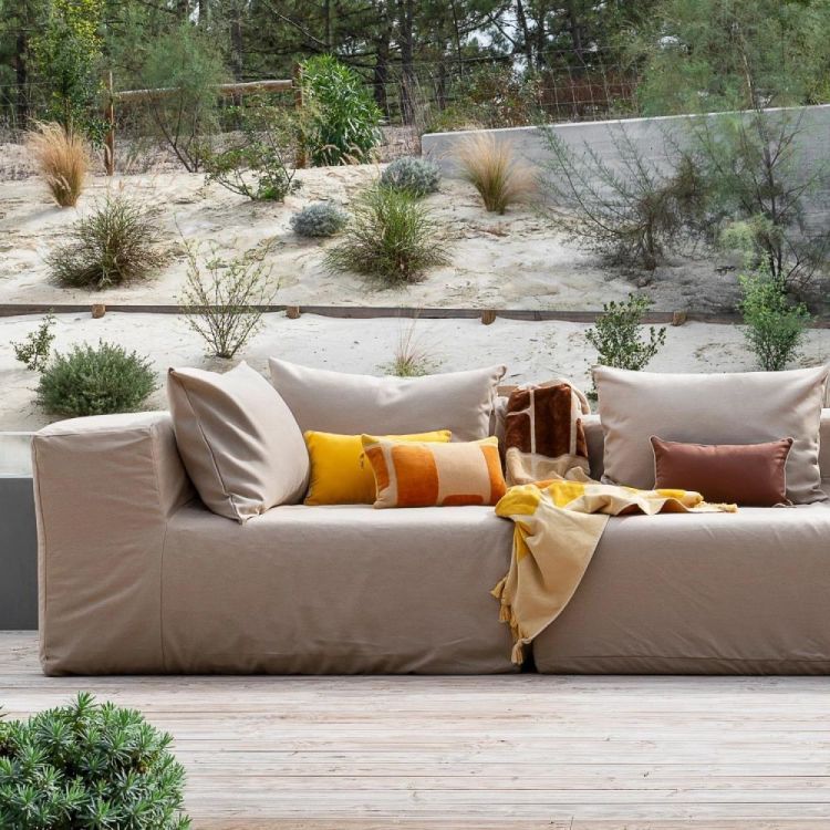 Bed and Philosophy Kussen Packpolo Mango 25x40cm + vulling (Mango) - Panache (Koksijde)