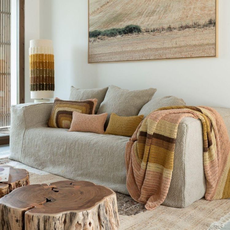 Bed and Philosophy Plaid Cute Rainbow 100x200cm crocheté (Rainbow) - Panache (Koksijde)