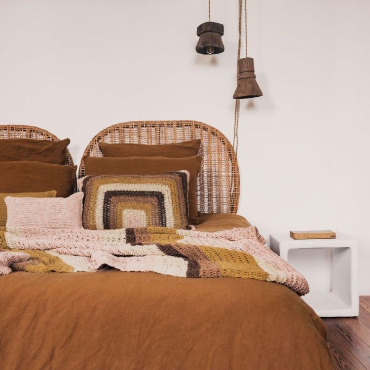 Bed and Philosophy Plaid Cute Rainbow 100x200cm crocheté (Rainbow) - Panache (Koksijde)