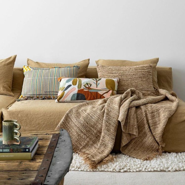 Bed and Philosophy Plaid Garance 106x200cm (Miel) - Panache (Koksijde)