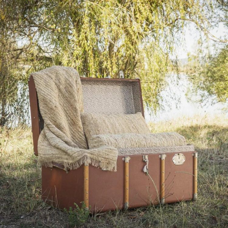 Bed and Philosophy Plaid Garance 106x200cm (Miel) - Panache (Koksijde)