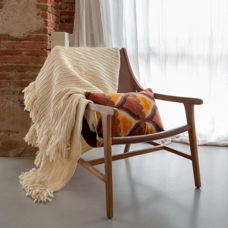 Bed and Philosophy Plaid Murmure Ecru 140x230cm (Chutney) - Panache (Koksijde)