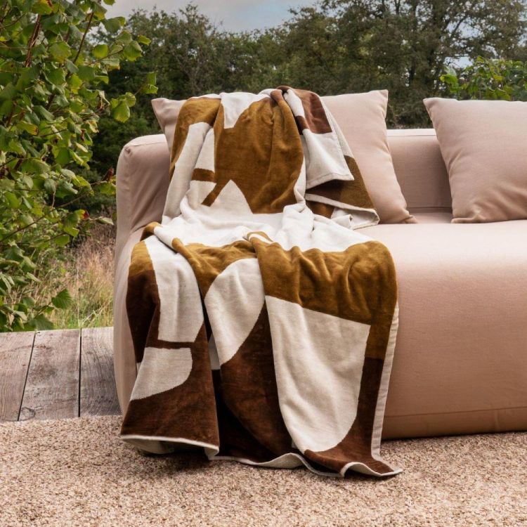 Bed and Philosophy Serviette de plage Date 100x180cm (Café Créole) - Panache (Koksijde)