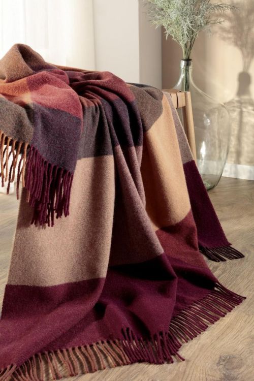 Biederlack Plaid Pleasant Ruby 130x170cm (Ruby) - Panache (Koksijde)