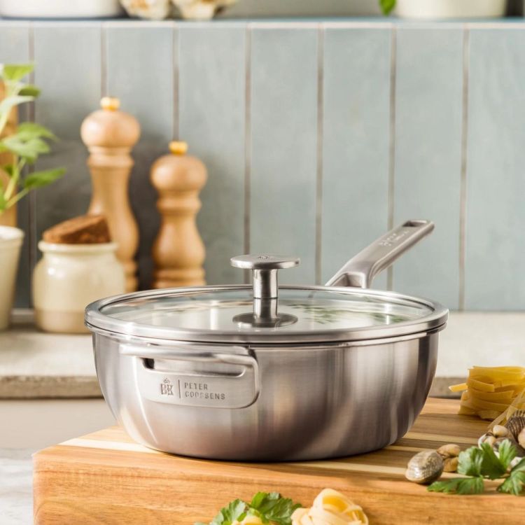 BK Conische sauspan met deksel Maestro 24cm - Peter Goossens (Inox) - Panache (Koksijde)