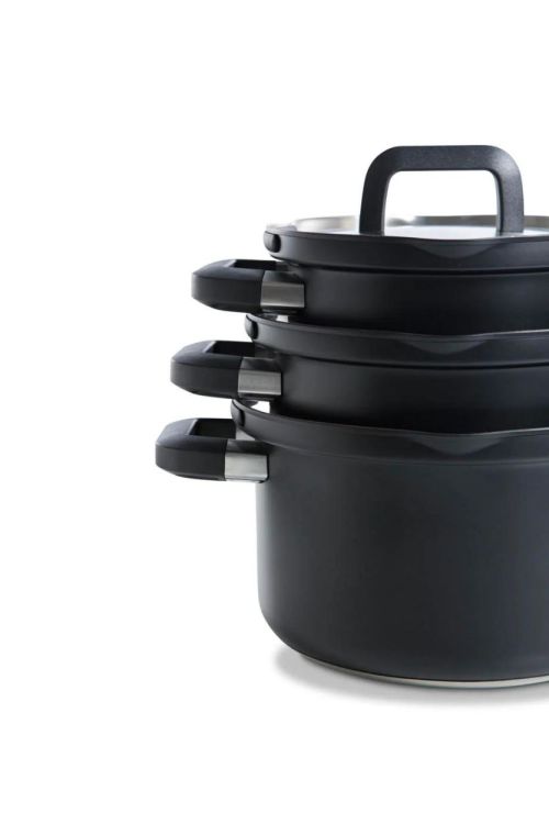 BK Set de casseroles Flow Cool Black BK 4 pièces inox (Black) - Panache (Koksijde)