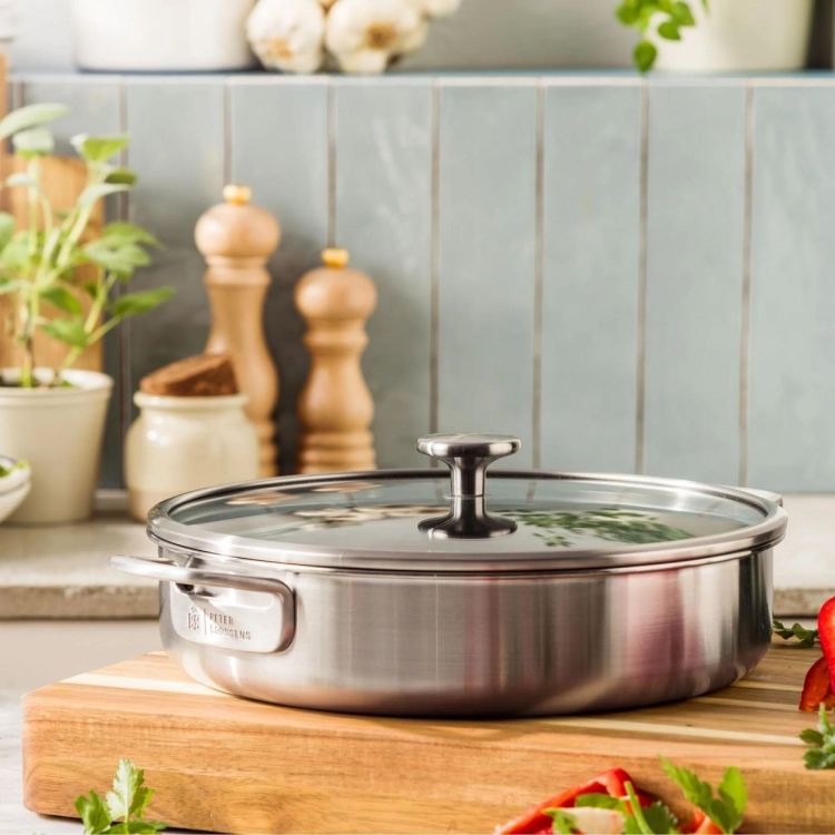 BK Kookpot laag met deksel Maestro Durabond Hybride 30cm - Peter Goossens (Inox) - Panache (Koksijde)