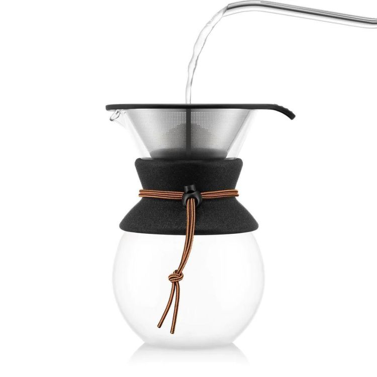 Bodum Cafetière filtre permanent maille inox 1L Pour Over (Flame) - Panache (Koksijde)