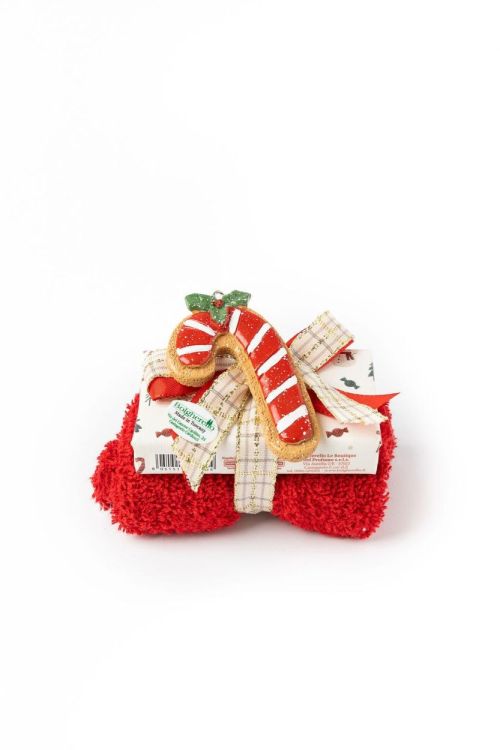 Bolgherello Set zeep + handdoekje + kerstdecoratie (Rood) - Panache (Koksijde)