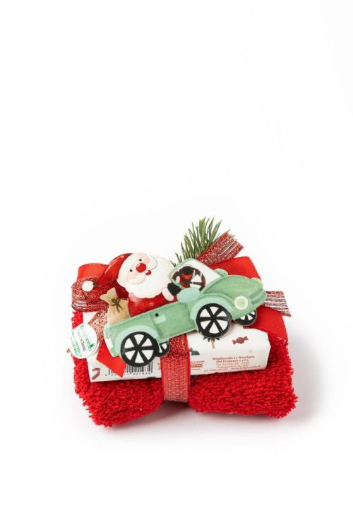 Bolgherello Set zeep + handdoekje + kerstmagneet (Assorti) - Panache (Koksijde)