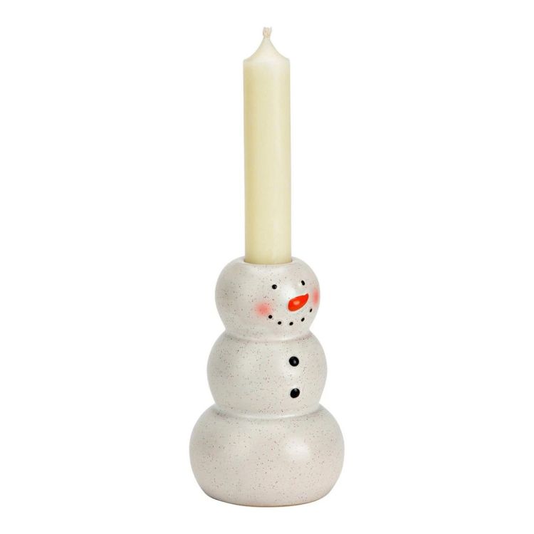 Brandless Kaarsenhouder Sneeuwpop 11cm (Wit) - Panache (Koksijde)