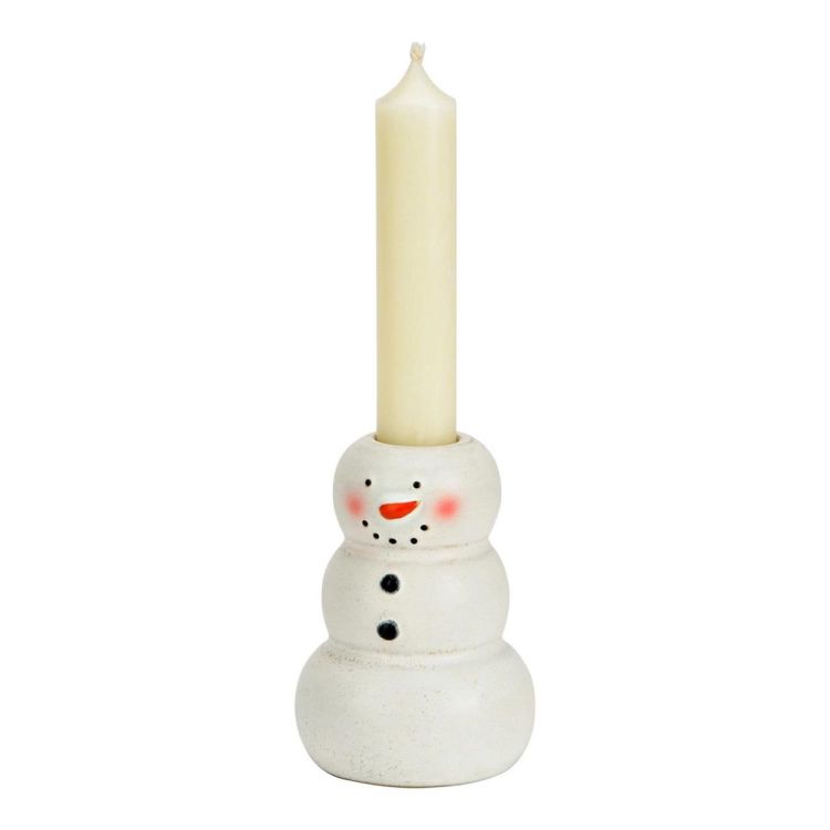 Brandless Kaarsenhouder Sneeuwpop 9cm (Wit) - Panache (Koksijde)