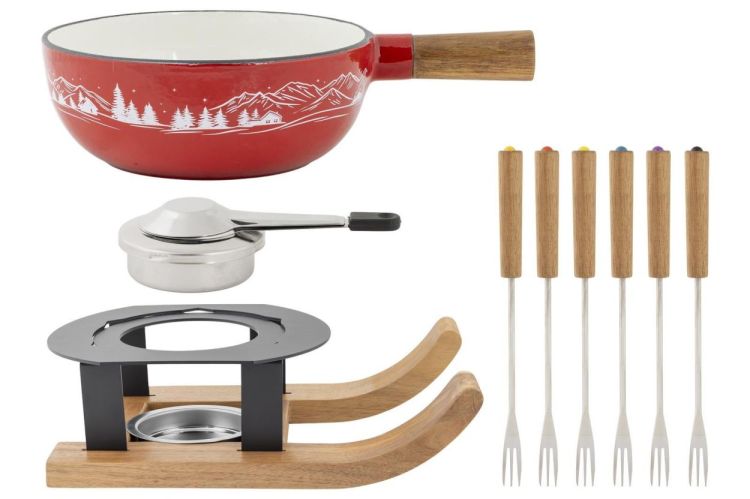 Brandless Kaasfondueset Ski ø22cm (Rood) - Panache (Koksijde)