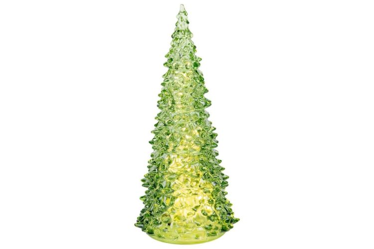 Brandless Kerstboom glas LED 28cm (Groen) - Panache (Koksijde)