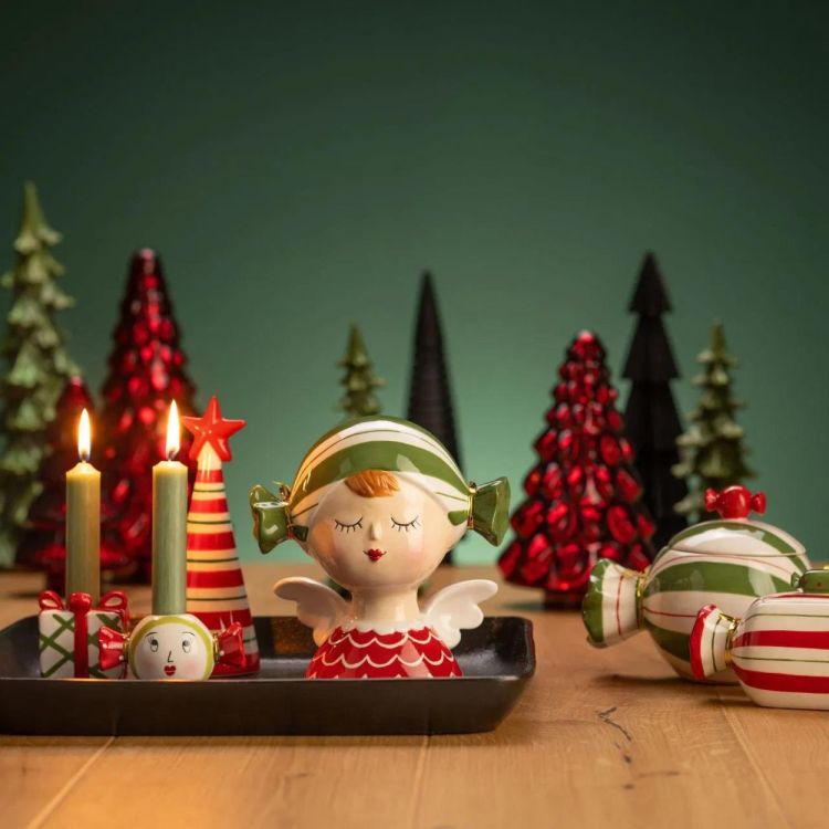 Brandless Snoeppot Kerst 19cm (Rood) - Panache (Koksijde)