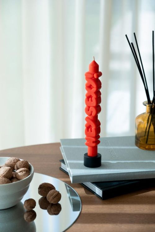 Candlehand 3D taper candle Hey Sexy! (Orange) - Panache (Koksijde)