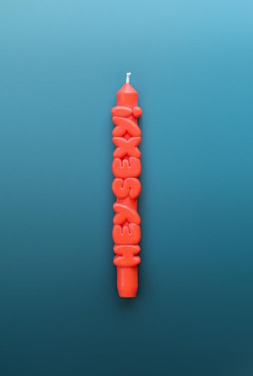 Candlehand 3D taper candle Hey Sexy! (Orange) - Panache (Koksijde)