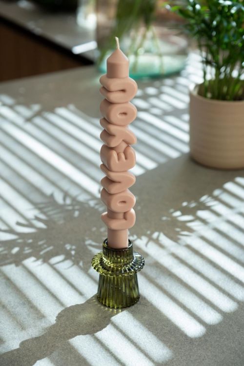 Candlehand 3D taper candle Love You (Cream) - Panache (Koksijde)