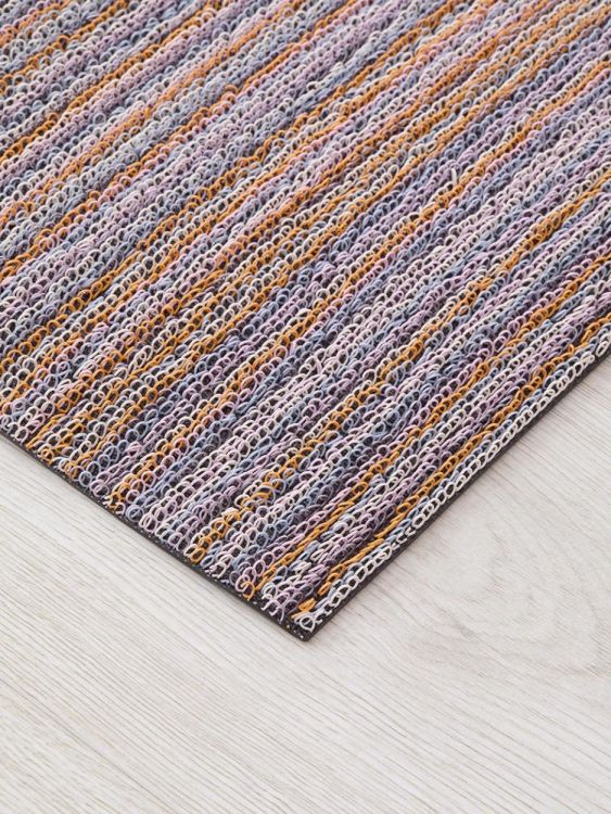 Chilewich Shag Mat 46x71cm Skinny stripe (Periwinkle) - Panache (Koksijde)