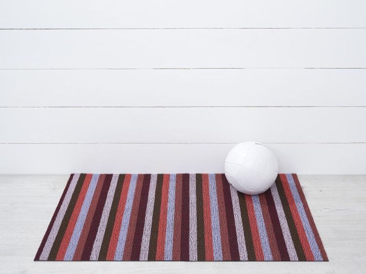 Chilewich Shag Mat 46x71cm Even Stripe (Berry) - Panache (Koksijde)