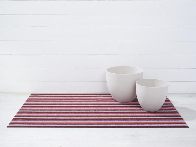 Chilewich Shag Mat 46x71cm Even Stripe (Berry) - Panache (Koksijde)