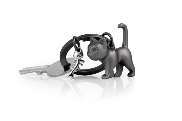Chocli Keychain Cat with Fish bone (Black) - Panache (Koksijde)