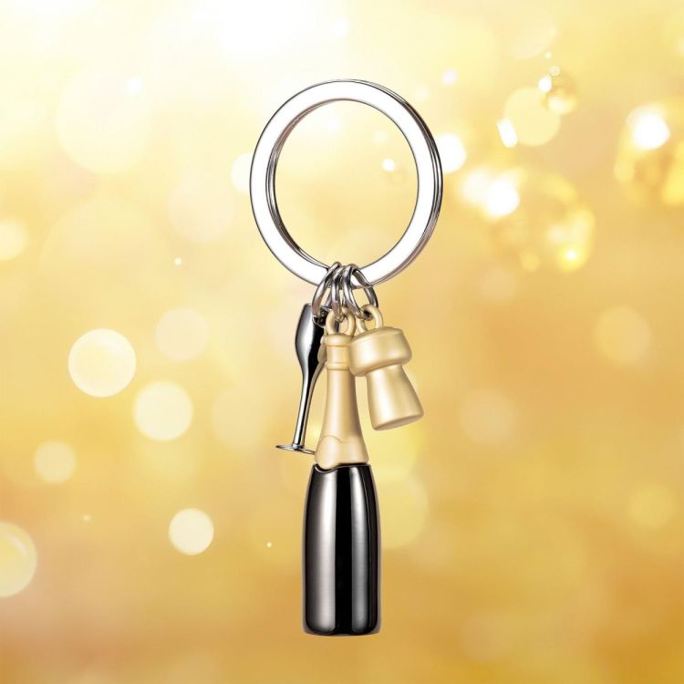 Chocli Keychain Champagne with Glass and Cork (Multi) - Panache (Koksijde)
