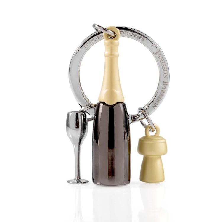 Chocli Keychain Champagne with Glass and Cork (Multi) - Panache (Koksijde)