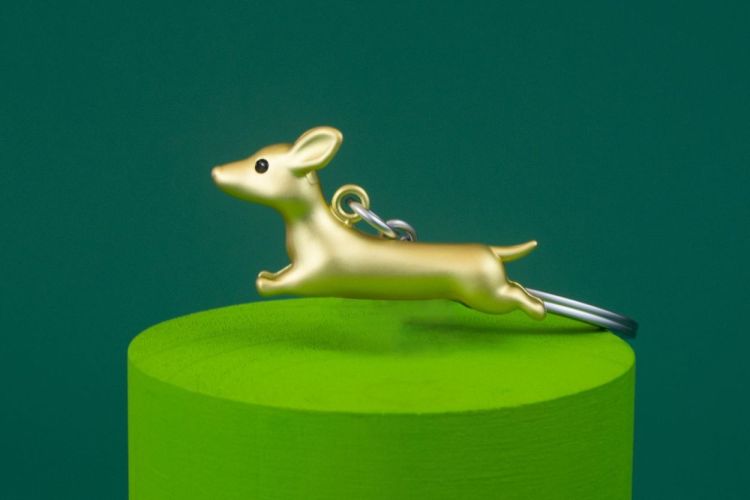 Chocli Keychain Dachshund (Pearl Gold) - Panache (Koksijde)