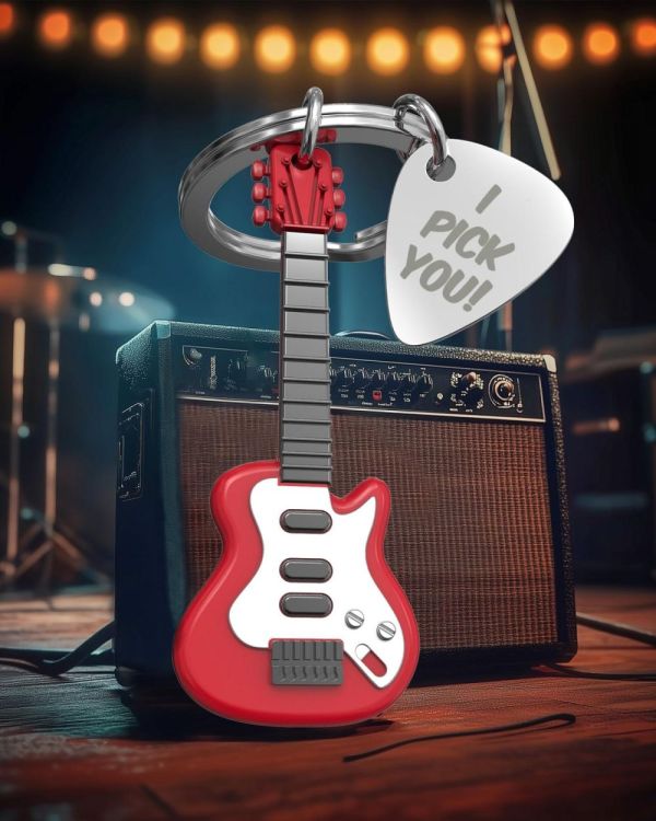 Chocli Keychain Electric Guitar with Plectrum (Multi) - Panache (Koksijde)