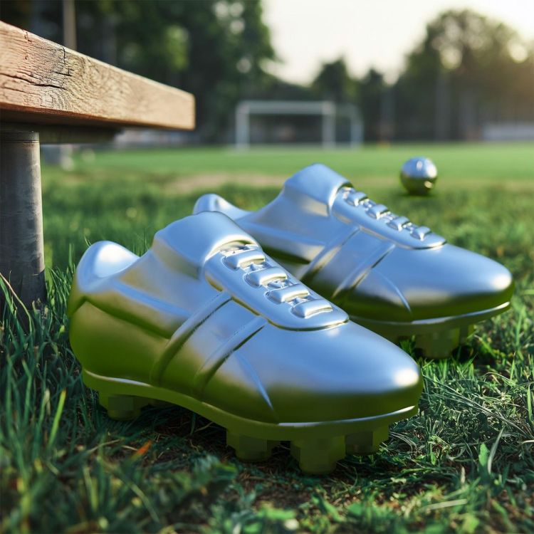 Chocli Keychain Football shoe with Ball (Silver) - Panache (Koksijde)