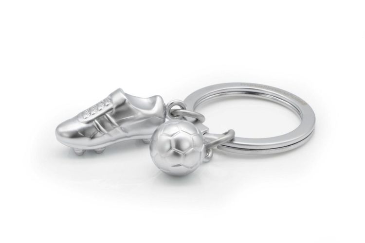 Chocli Keychain Football shoe with Ball (Silver) - Panache (Koksijde)