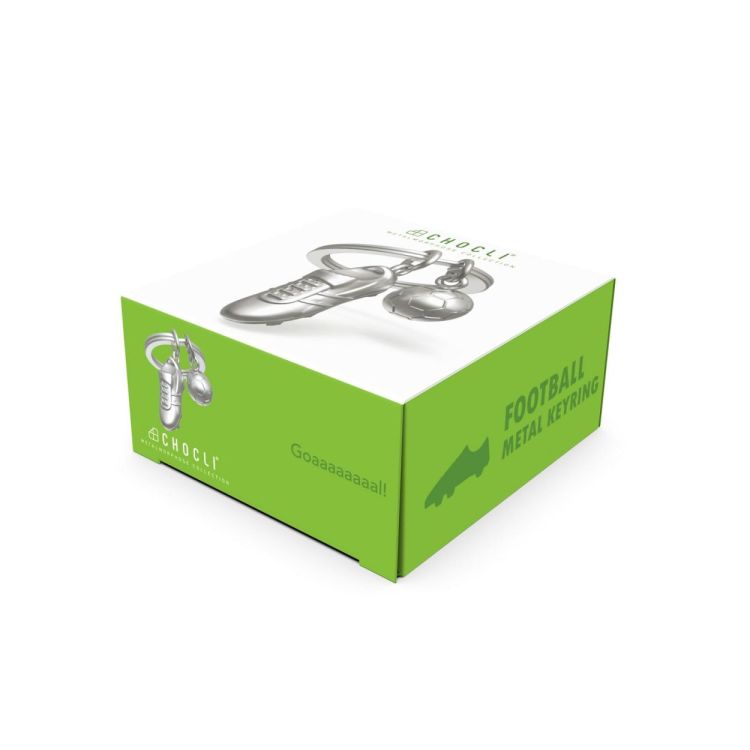 Chocli Keychain Football shoe with Ball (Silver) - Panache (Koksijde)