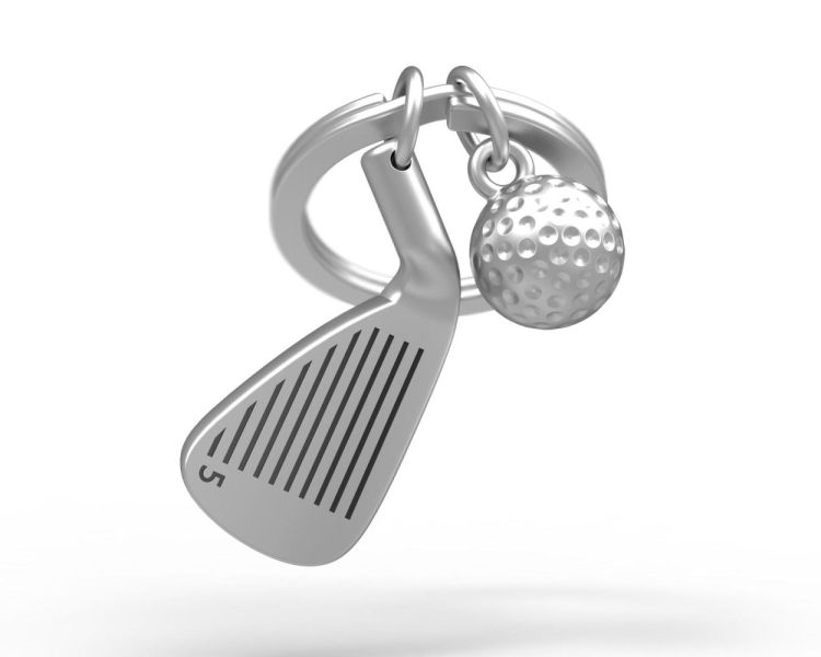 Chocli Keychain Golf Club with Ball (Silver) - Panache (Koksijde)