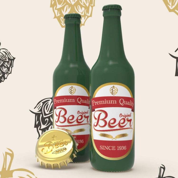 Chocli Keychain Green Beer Bottle (Multi) - Panache (Koksijde)