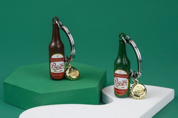 Chocli Keychain Green Beer Bottle (Multi) - Panache (Koksijde)