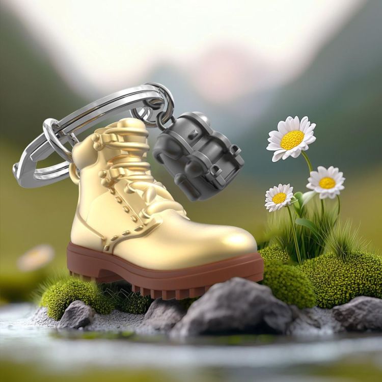 Chocli Keychain Hiking boots with Backpack (Multi) - Panache (Koksijde)