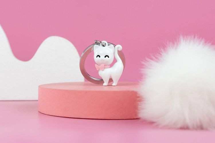 Chocli Keychain House Cat (White) - Panache (Koksijde)
