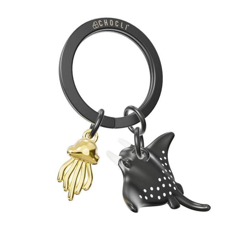Chocli Keychain Manta with Jellyfish (Bullet) - Panache (Koksijde)