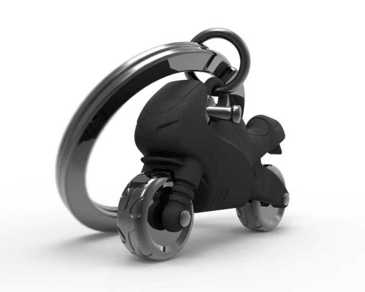 Chocli Keychain Motorcycle Racer (Matt Black) - Panache (Koksijde)