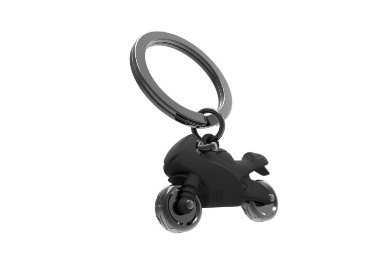 Chocli Keychain Motorcycle Racer (Matt Black) - Panache (Koksijde)