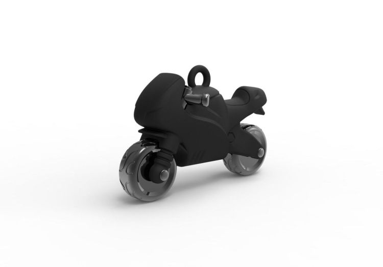 Chocli Keychain Motorcycle Racer (Matt Black) - Panache (Koksijde)